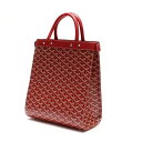 超美品 GOYARD ゴヤール ジャージー GM トート ハンドバッグ PVC レザー レッド【本物 ...