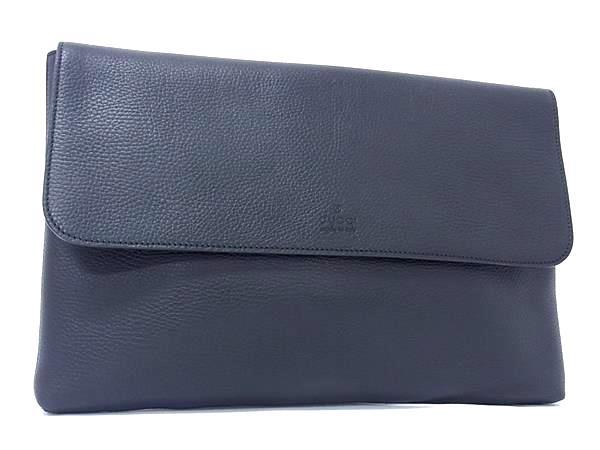 GUCCI グッチ クラッチバッグ ポートフォリオ 387082 ブラック レザー ユニセックス 美品【本物保証】【中古】