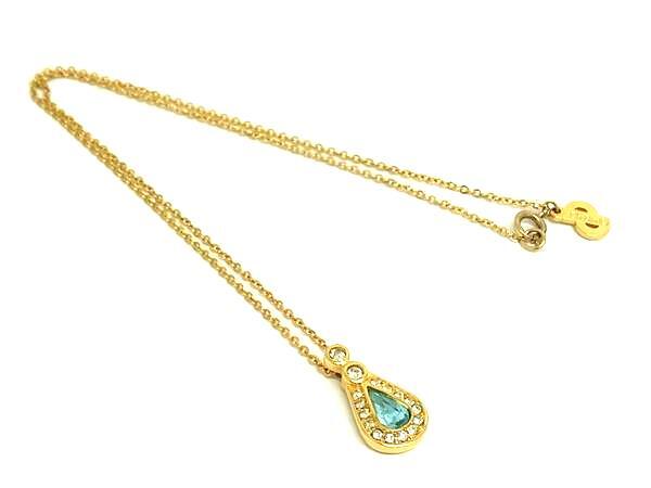 乐天商城 - ChristianDior ディオール ネックレス - - ゴールド メタル レディース ヴィンテージ ラインストーン カラーストーン【本物保証】【中古】