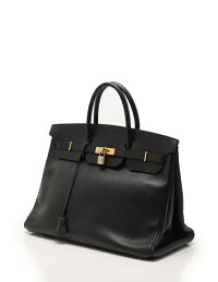 HERMESエルメスバーキン40ハンドバッグアルデンヌレザーブラック□A刻印ゴールド金具【本物保証】【中古】