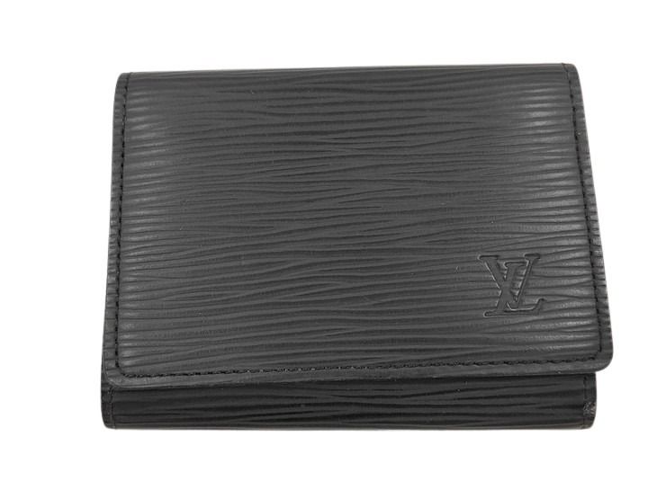 Aluminum - LOUIS VUITTON ルイヴィトン カードケース アンヴェロップ カルト ドゥ ヴィジット M56582 ブラック系 エピ メンズ 名刺入れ 美品【本物保証】【中古】