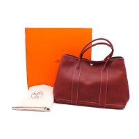 超美品HERMESエルメスガーデンパーティPMトートバッグネゴンダヴァッシュ□O刻印【本物保証】【中古】