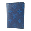 美品 LOUIS VUITTON ルイ ヴィトン カードケース タイガラマ オーガナイザー ドゥ ポッシュ M30301 コバルト モノグラムキャンバス / タ...