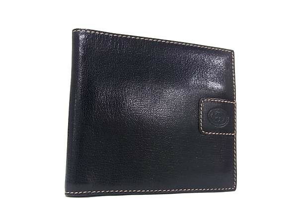 Rakuten - GUCCI グッチ 二つ折り財布 オールドグッチ 034・114・0503 ブラック系 レザー メンズ 美品【本物保証】【中古】