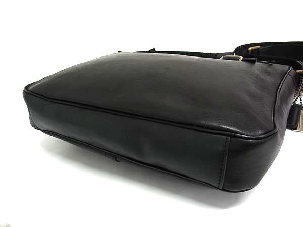 美品 COACH コーチ ショルダーバッグ ブリーカー レザー フィールド バッグ 70488 ブラック レザー メンズ オールレザー【本物保証】【中古】