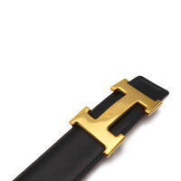 美品HERMESエルメスコンスタンスHベルトブラックブラウンゴールド金具表記サイズ65□B刻印アパレル小物【本物保証】【中古】