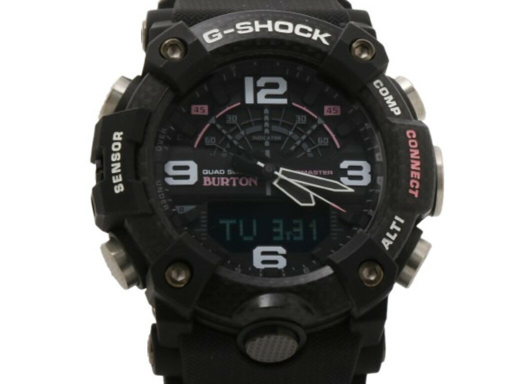 乐天商城 - CASIO カシオ 腕時計 G-SHOCK MASTER OF G - LAND MUDMASTER GG-B100BTN-1AJR ブラック系 カーボン／樹脂 メンズ BURTONコラボ アナデジ 超美品【本物保証】【中古】