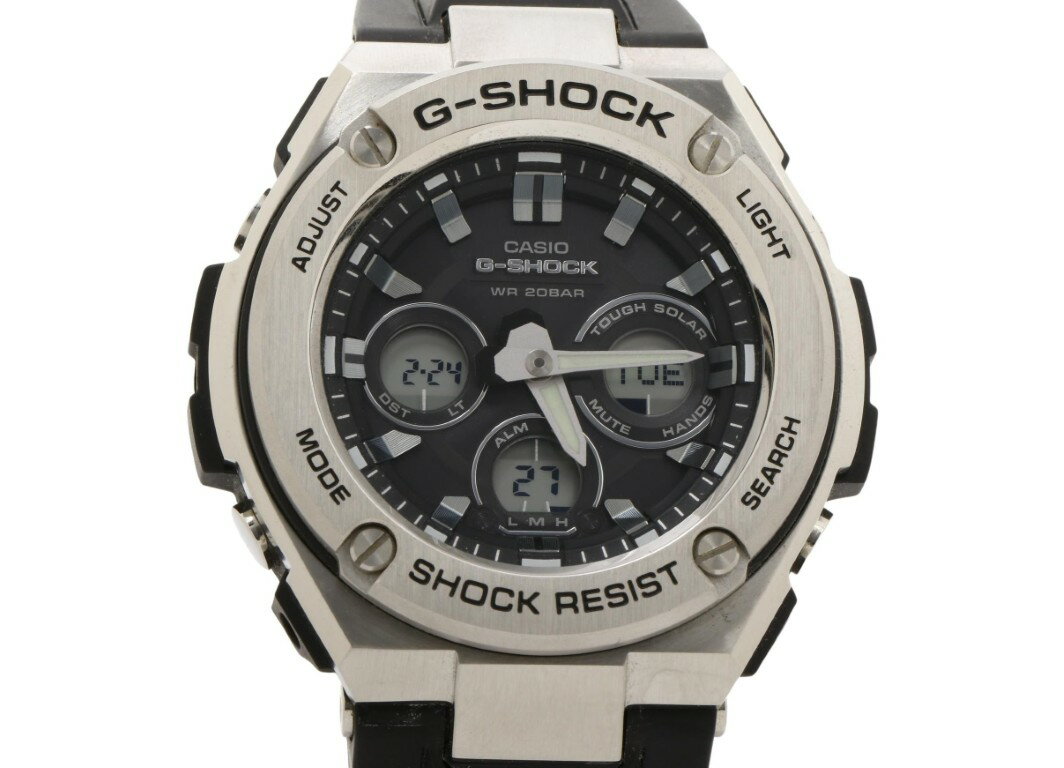 乐天商城 - CASIO カシオ 時計 GSHOCK GSTEEL Gスチール GSTS3101A ブラック シルバー 樹脂／ステンレススチール メンズ アナデジ 超美品【本物保証】【中古】
