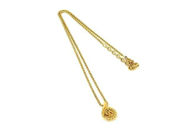 乐天商城 - ChristianDior ディオール ネックレス CDロゴ ゴールド系 メタル レディース 美品【本物保証】【中古】