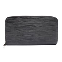 LOUISVUITTONルイヴィトンジッピーウォレットラウンドファスナー長財布M60072ノワールエピ【本物保証】【中古】