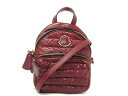 MONCLER モンクレール ショルダーバッグ キリア スモール - レッド系 レザー ナイロン レディース 美品【本物保証】【中古】