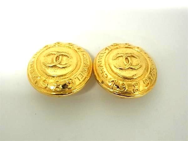 CHANEL シャネル イヤリング ココマーク クリップ式 イヤリング - ゴールド メタル レディース ヴィンテージ 美品【本物保証】【中古】