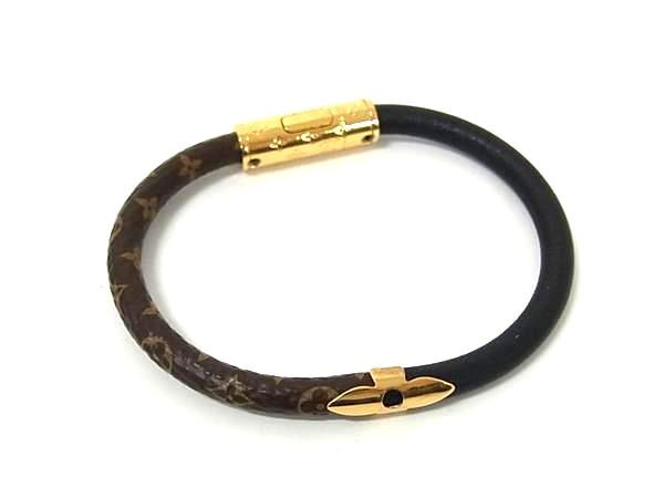 LOUIS VUITTON �륤�����ȥ� �֥쥹��å� �֥饹�� �ǥ��꡼ ����ե��ǥ󥷥�� M6431F �֥�å� �֥饦�� PVC �쥶�� ��˥��å��� ...