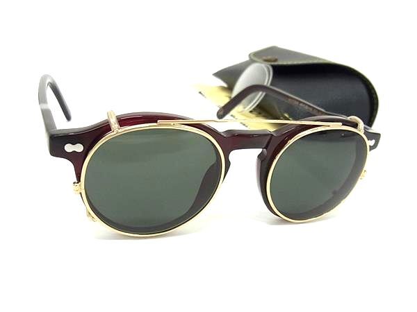 乐天商城 - MOSCOT モスコット サングラス MILTZEN バーガンディ クリアグリーン プラスチック ユニセックス 超美品【本物保証】【中古】