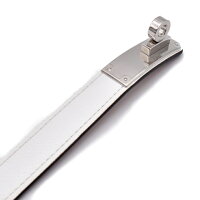 新品未使用展示品HERMESエルメスケリー18ベルトエプソンBLANCA刻印シルバー金具アパレル小物【本物保証】【中古】