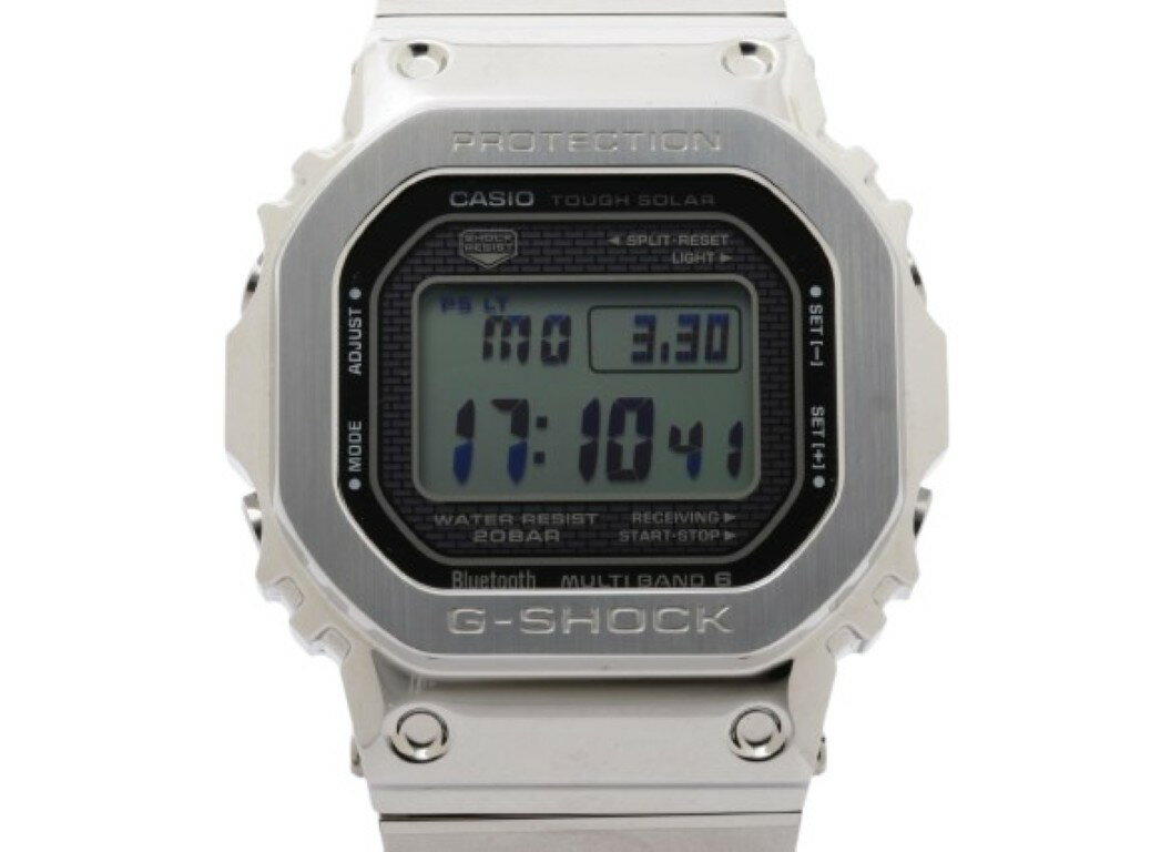 乐天商城 - CASIO カシオ 腕時計 G-SHOCK FULL METAL 5000 SERIES GMW-B5000D-1JF ブラック シルバー系 ステンレススチール メンズ デジタル 超美品【本物保証】【中古】