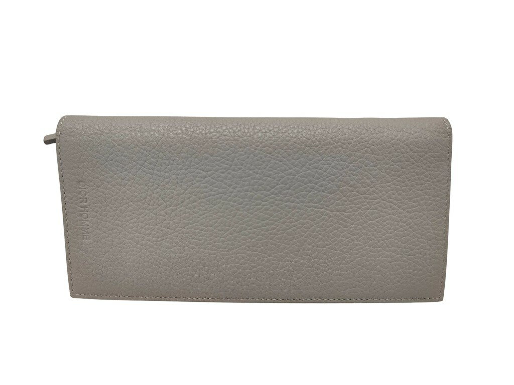 DIOR HOMME ディオールオム 財布 グレー レザー メンズ 二つ折り長財布 新古未使用展示品【本物保証】【中古】