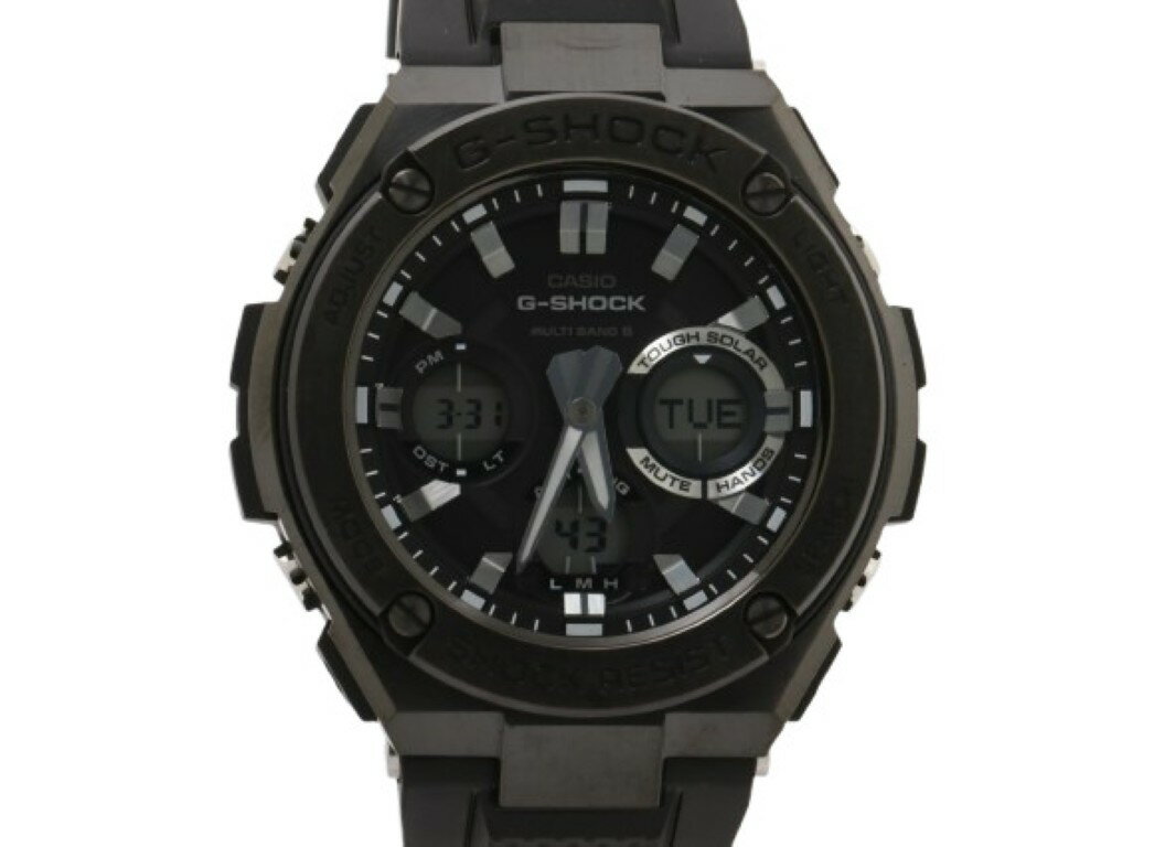 乐天商城 - CASIO カシオ 腕時計 G-SHOCK G-STEEL GST-W100 Series GST-W110MS-1AJF ブラック系 樹脂／ステンレススチール メンズ アナデジ 美品【本物保証】【中古】