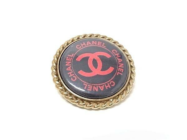 Rakuten - CHANEL シャネル ブローチ ココマーク ゴールド ブラック系 メタル レディース 美品【本物保証】【中古】