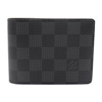 超美品LOUISVUITTONルイヴィトンポルトフォイユミュルティプル2つ折り財布N62663ダミエ【本物保証】【中古】