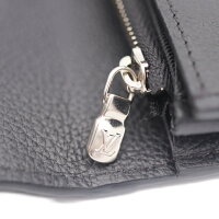 美品LOUISVUITTONルイヴィトンポルトフォイユロックミー2二つ折り長財布M62329カーフレザーノワール【本物保証】【中古】