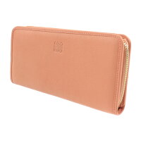 新品未使用展示品LOEWEロエベラウンドファスナー長財布アナグラムレザーオレンジベージュ限定【本物保証】【中古】