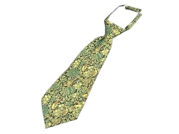 GUCCI - GUCCI グッチ ネクタイ リバティコラボ 637317 ブルー系 グリーン系 マルチカラー ウール70%×モヘヤ30% ユニセックス 超美品【本物保証】【中古】