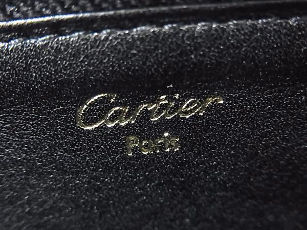 Cartier カルティエ ポーチ パンテール ブラック レザー レディース ゴールド金具 美品【本物保証】【中古】 2
