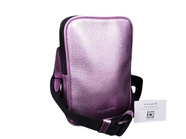 乐天商城 - COACH コーチ ショルダーバッグ ADEN エイデン CO917 メタリックピンク系 レザー レディース 新品未使用展示品【本物保証】【中古】