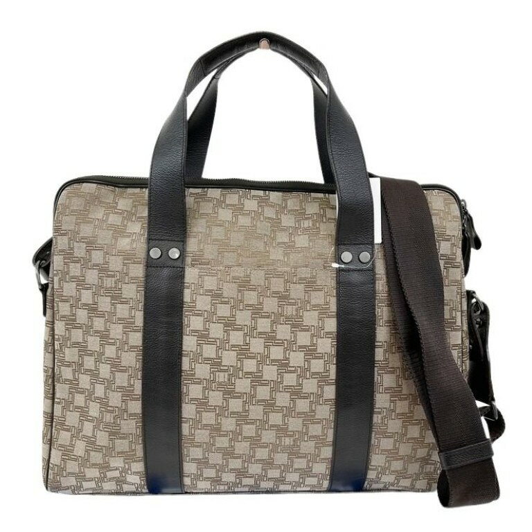 Rakuten - dunhill ダンヒル ビジネスバッグ ディーエイト ブラウン系 キャンバス×レザー メンズ 2WAY ハンドバッグ シルバー金具 美品【本物保証】【中古】