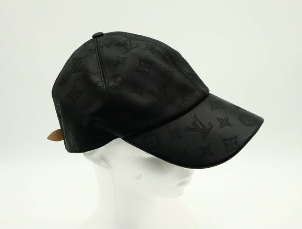 LOUIS VUITTON ルイヴィトン キャップ モノグラムシャドウ M76581 ブラック系 レザー ユニセックス 美品【本物保証】【中古】 3rbt-10076247 3R boutique サンプル画像2