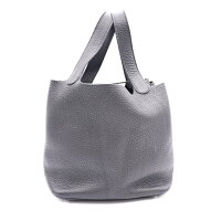 美品HERMESエルメスピコタンロックMMハンドバックトリヨンブラックシルバー金具カデナ付きT刻印【本物保証】【中古】