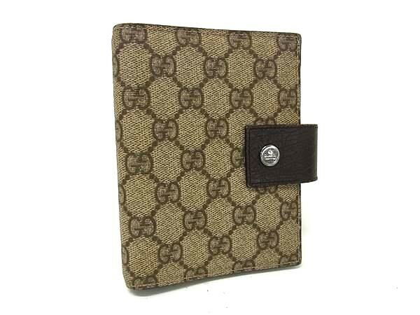 乐天商城 - GUCCI グッチ 手帳カバー GGスプリーム 115240 ベージュ ブラウン系 PVC レザー ユニセックス システム手帳 6穴 美品【本物保証】【中古】