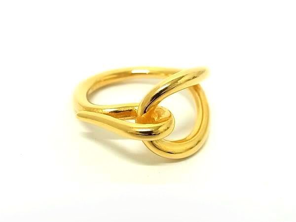 HERMES エルメス スカーフリング ジャンボ ゴールド メタル レディース 超美品【本物保証】【中古】