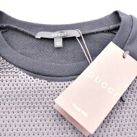 新品未使用展示品GUCCIグッチスパンコールトレーナーコットンブラック表記サイズXSレディースアパレル【本物保証】【中古】