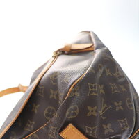 LOUISVUITTONルイヴィトンソミュール35ショルダーバッグM42254モノグラムキャンバスレザーブラウン【本物保証】【中古】