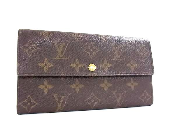 乐天商城 - LOUIS VUITTON ルイヴィトン 長財布 モノグラム ポシェット ポルトモネクレディ M61725 ブラウン PVC レザー ユニセックス【本物保証】【中古】