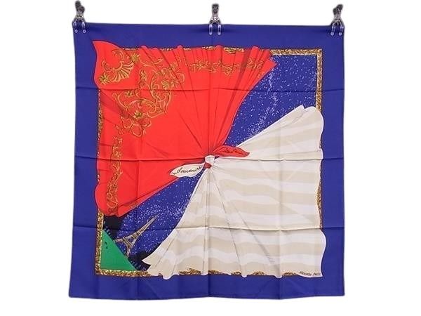 乐天商城 - HERMES エルメス スカーフ カレ90 マルチカラー シルク100％ レディース Souvenirs de Paris パリの思い出 超美品【本物保証】【中古】