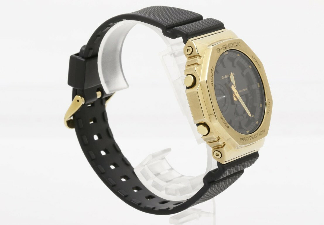 3R boutiqueのCASIO カシオ 時計 G-SHOCK ANALOG-DIGITAL 2100 Series GM-2100G-1A9JF ブラック ゴールド系 樹脂／ステンレススチール メンズ アナデジ 美品【本物保証】【中古】｜アングル3