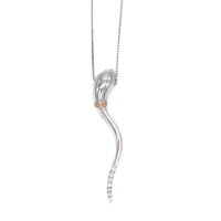 美品 Damiani ダミアーニ スネーク ネックレス ネックレス ダイヤモンド PG WG 750 11.3 アクセサリー レディース【本物保証】【中古】