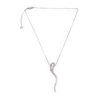 美品 Damiani ダミアーニ スネーク ネックレス ネックレス ダイヤモンド PG WG 750 11.3 アクセサリー レディース【本物保証】【中古】