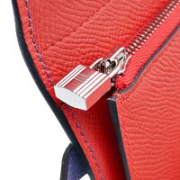 新品未使用展示品 HERMES エルメス ケリーウォレット ミディアム 三つ折り財布 ヴォーエプソン ブルーブライトン カプシーヌ ヴェルソ C刻印【本物保証】【中古】