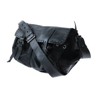 美品 PRADA プラダ 斜め掛け メッセンジャーバッグ ショルダーバッグ BT0582 ナイロン レザー ブラック【本物保証】【中古】