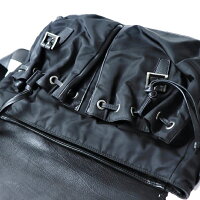 美品 PRADA プラダ 斜め掛け メッセンジャーバッグ ショルダーバッグ BT0582 ナイロン レザー ブラック【本物保証】【中古】