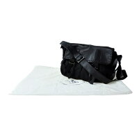 美品 PRADA プラダ 斜め掛け メッセンジャーバッグ ショルダーバッグ BT0582 ナイロン レザー ブラック【本物保証】【中古】