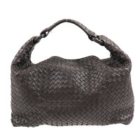 BOTTEGAVENETA ボッテガヴェネタ ショルダーバッグ 172918 レザー ブラウン イントレチャート【本物保証】【中古】