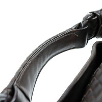 BOTTEGAVENETA ボッテガヴェネタ ショルダーバッグ 172918 レザー ブラウン イントレチャート【本物保証】【中古】