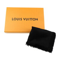 新品未使用展示品 LOUIS VUITTON ルイ ヴィトン エトール マジック モノグラム マフラー M70832 シルク ウール カシミヤ ノワール ストール アパレル 小物【本物保証】【中古】