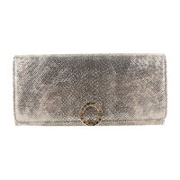 超美品 BVLGARI ブルガリ コンチネンタル ロングウォレット ブルガリブルガリ 二つ折り財布 288278 カルングスキンレザー ミルキーオパール フラップ ロゴクリップ 長財布【本物保証】【中古】
