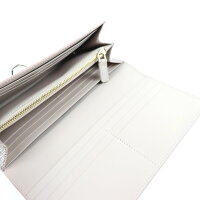 超美品 BVLGARI ブルガリ コンチネンタル ロングウォレット ブルガリブルガリ 二つ折り財布 288278 カルングスキンレザー ミルキーオパール フラップ ロゴクリップ 長財布【本物保証】【中古】